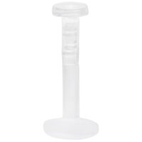 Läpinäkyvä Push-Fit Labret-tappi Bioplastista Läpinäkyvä Labret-tappi Bioplastista valkoisella taustalla