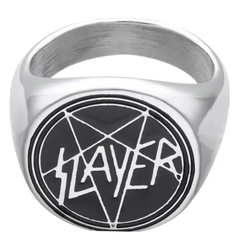 Slayer Enamel Signet Ring
