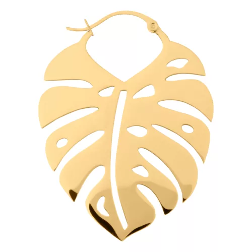 Monstera Leaf Hoops