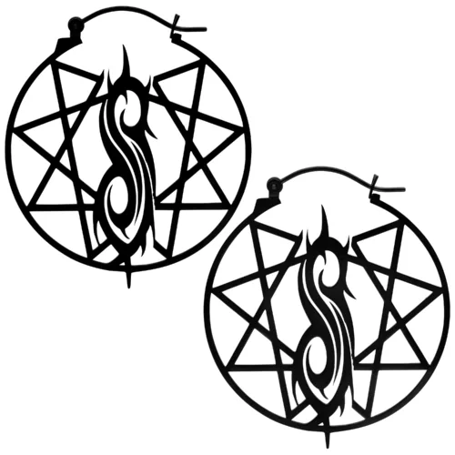 Slipknot Nonagram Logo Earrings