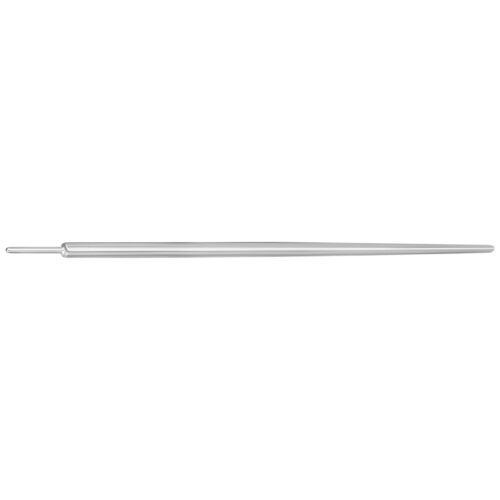Hopeinen suora lävistystappi titaanista, 1,2 mm paksuus, 38,0 mm pituus, valkoisella taustalla