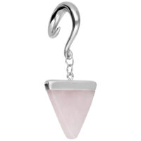 Rose Triangle korvapaino hopeanvärinen Hopeanvärinen kolmionmuotoinen korvapaino koukulla ja ketjulla