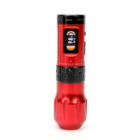 Punainen Wireless Pen Machine Ava 38 mm kahvalla Punainen langaton tatuointikone Ava mustalla kahvalla valkoisella taustalla