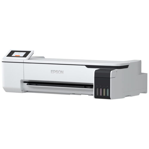 Valkoinen Epson SureColor SC-T3100x tulostin yksinkertaisella taustalla