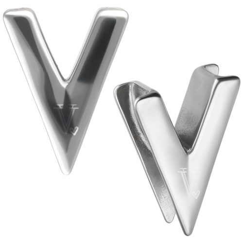 Hopeiset Verena Venus V Earsaddles valkoisella taustalla