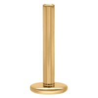 Kultainen titaaninen labret stem sisäkierteellä, 1,2 mm paksuus, 5 mm pituus valkoisella taustalla