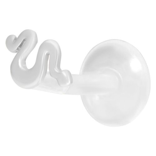 Hopeinen käärme-labret-koru valkoisella taustalla