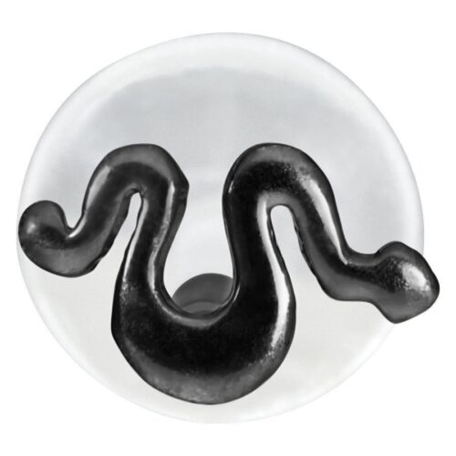 Musta Snake Push-Fit Labret bioplastista valkoisella taustalla