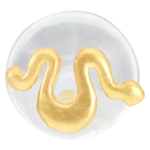 Kultainen Snake design labret valkoisella taustalla