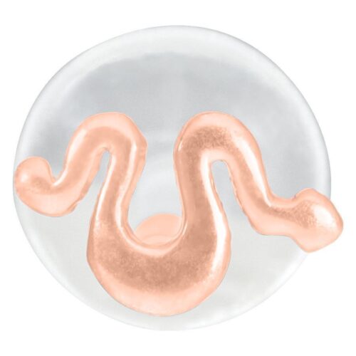 Ruusuhopeat Snake Labret valkoisella taustalla
