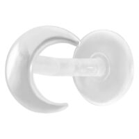 Hopeanvärinen Moon Push-Fit Labret Hopeanvärinen Moon Labret Bioplastista Push-Fit kiinnityksellä