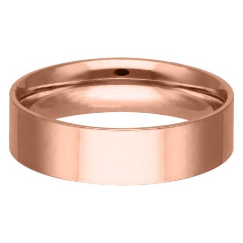 Ruusu-kultainen rengas kirurginteräksestä, 22,0 mm, valkoisella taustalla