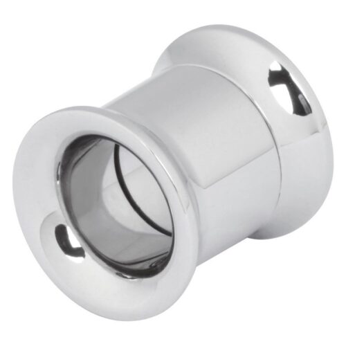 Hopeinen tunnelikorupiercing, halkaisija 8,0 mm, valkoisella taustalla
