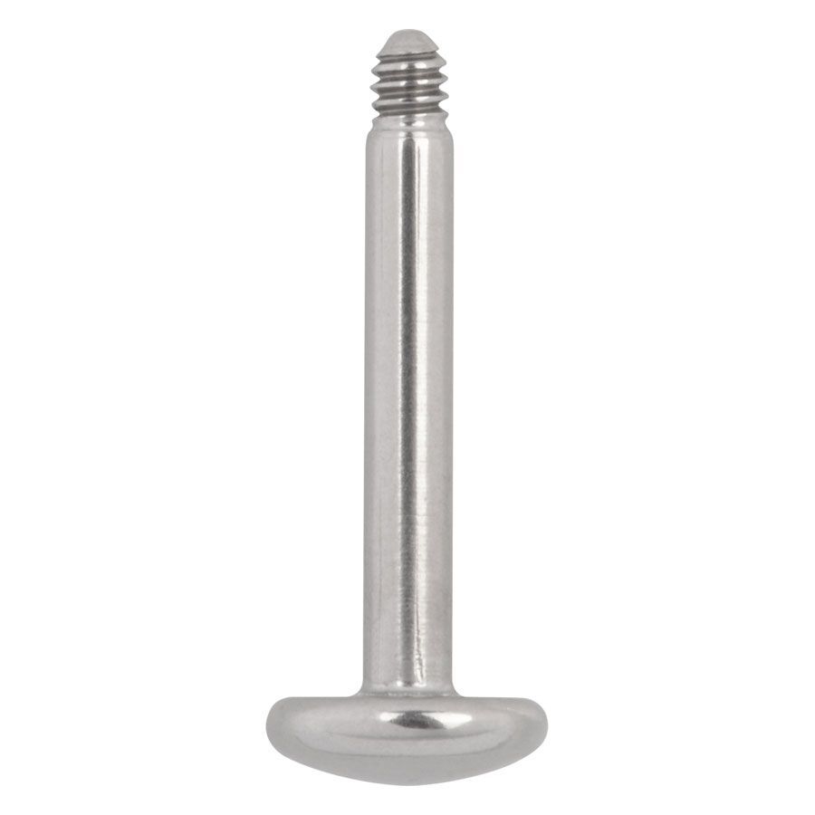 Hopeinen titaaninen labret ilman palloa Hopeinen titaaninen labret ilman palloa valkoisella taustalla