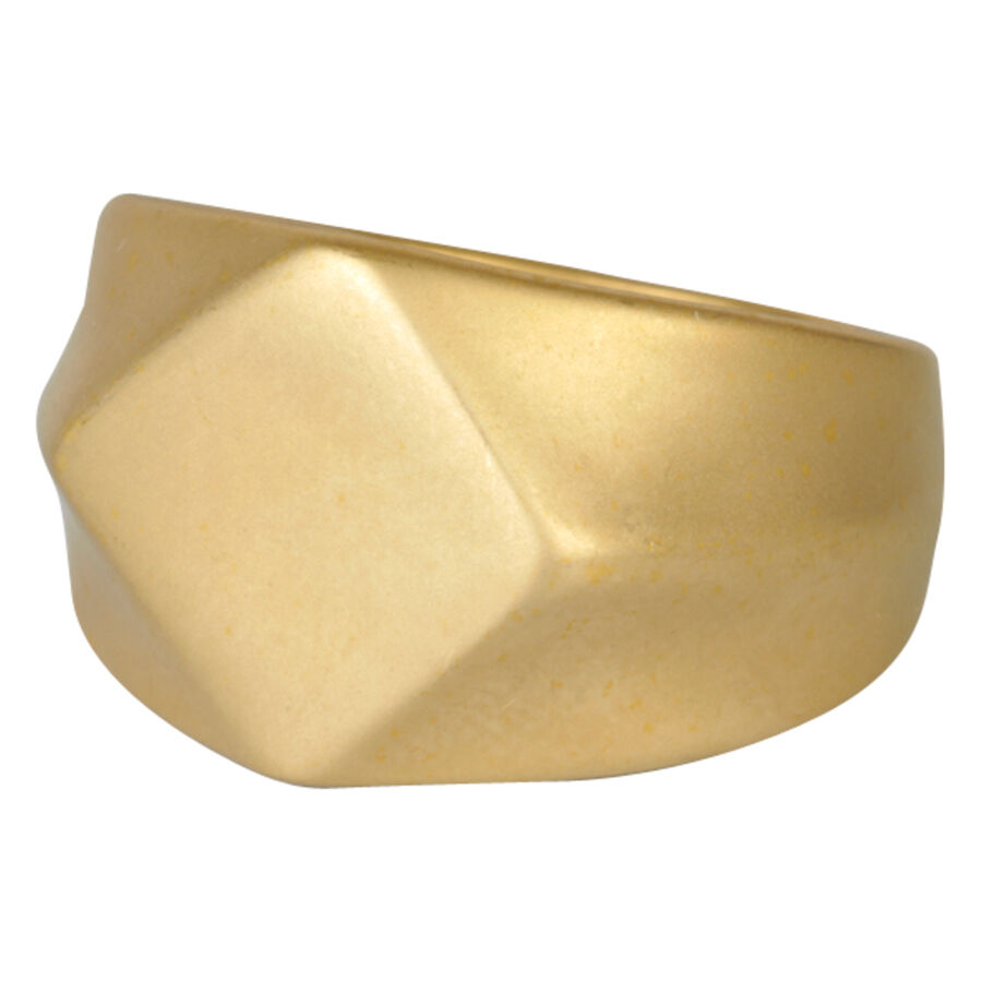 Kultainen Edges -sormus kirurginteräksestä 316L, koko 19,0 mm