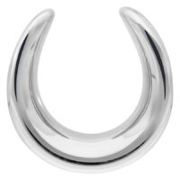 Hopeanvärinen Ear Saddle kirurginteräksestä, koko 30mm, valkoisella taustalla