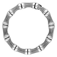 Bonechain korvapaino kirurginteräksestä, hopea Hopeinen Bonechain korvapaino, pyöreä, kirurginteräs 316L