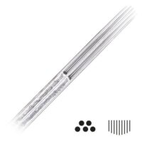 Magnum Curved Long Taper Tattoonadeln 50 Stk Magnum Curved Long Taper Tattoonadeln aus Chirurgenstahl auf weißem Hintergrund