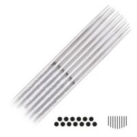 Magnum Curved -tatuointineulat 50 kpl Lähikuva Magnum Curved -tatuointineuloista kirurginteräksestä valkoisella taustalla