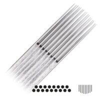 Magnum Curved Long Taper Tattoonadeln 50 Stk Magnum Tattoonadeln aus Chirurgenstahl 316L auf weißem Hintergrund