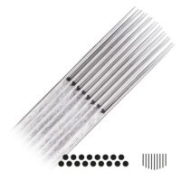 Magnum Curved Long Taper Tattoonadeln 50 Stk Magnum Curved Long Taper Tattoonadeln aus Chirurgenstahl auf weißem Hintergrund