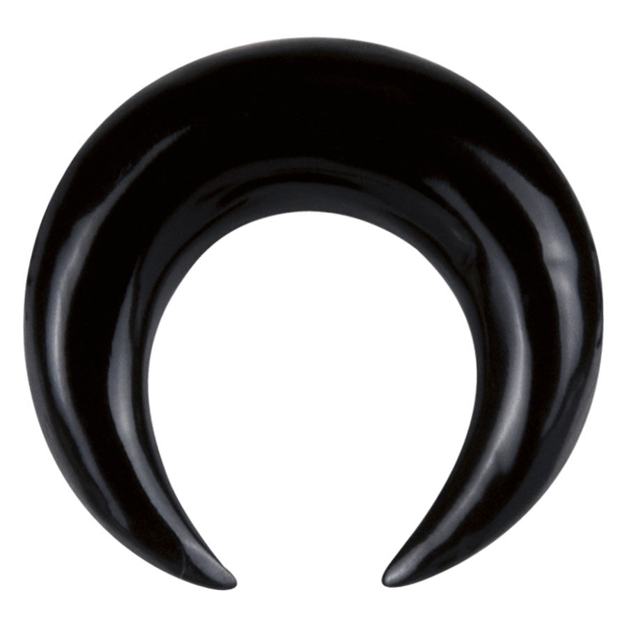 Musta sarvisirppi-piercing, unisex Musta sarvisirppi-piercing valkoisella taustalla, unisex