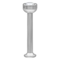 Mini Titan Labret kirkkaalla kristallilla Hopeinen Mini Titan Labret kirkkaalla kristallilla valkoisella taustalla