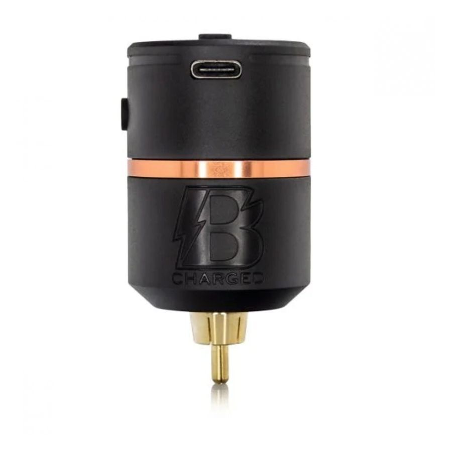 Bishop Wireless Virtalähde V2 Musta Musta Bishop Wireless Virtalähde V2 USB-liitännällä valkoisella taustalla