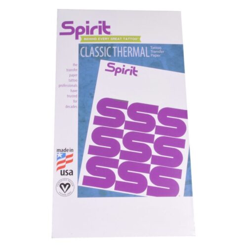Repro FX Spirit siirtopaperi violetilla logolla valkoisella taustalla