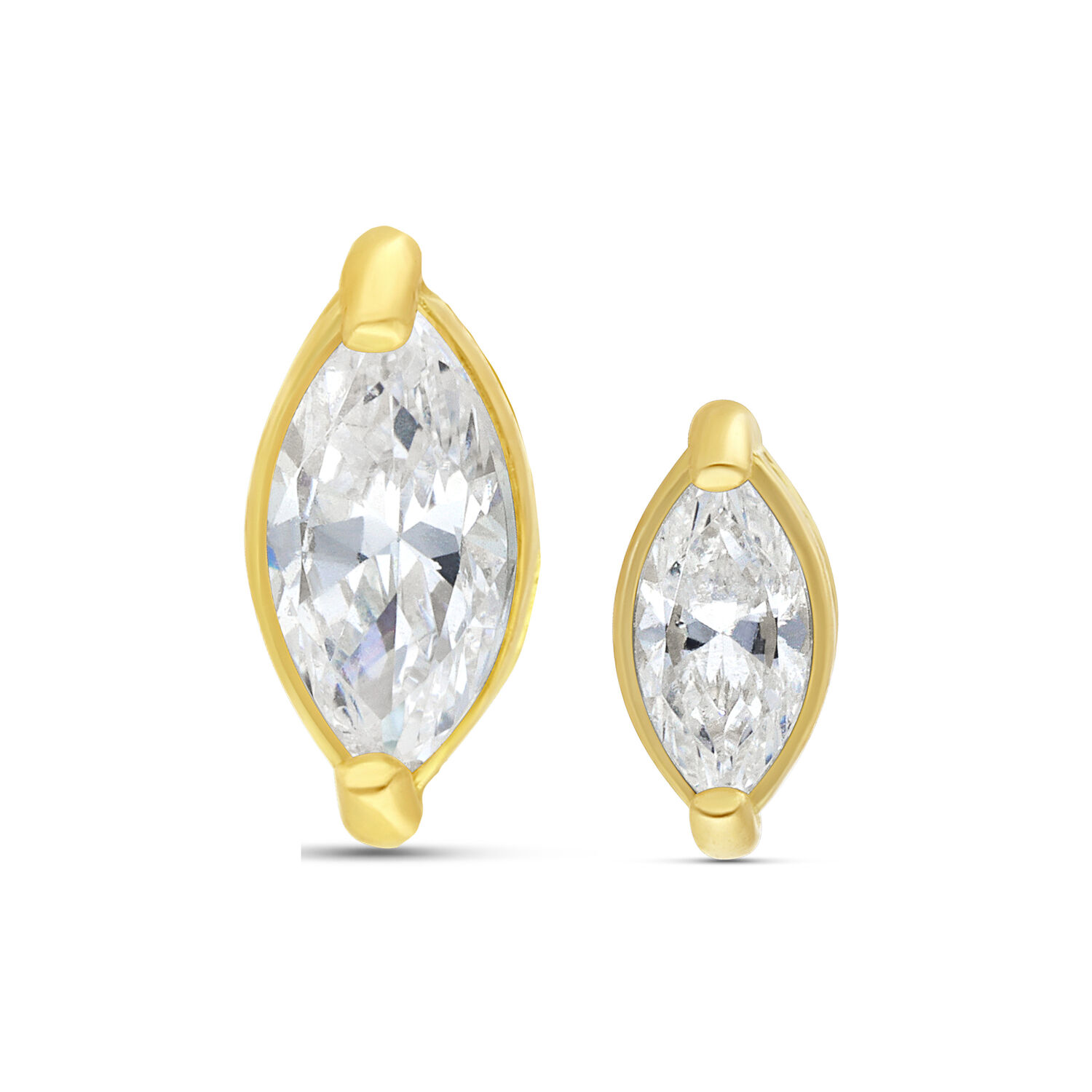 18K Kultakoru Zirkonia 5,0 mm Kultainen 18K lisäosa kimaltelevalla zirkonialla, koko 5,0 mm