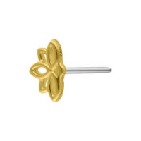 Kultainen Lotus-lisäosa, Push Fit, valkoisella taustalla