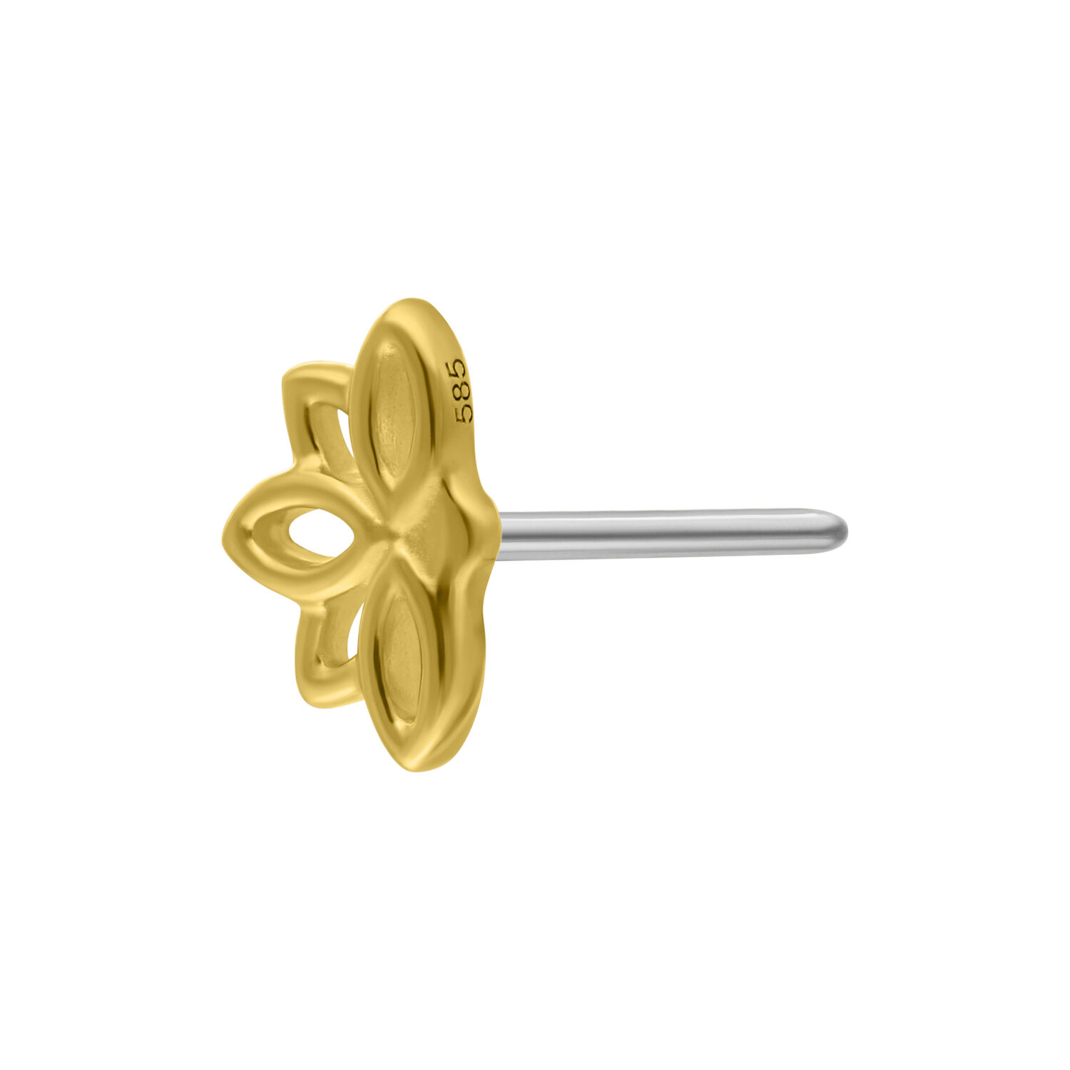 Kultainen Lotus-lisäosa, Push Fit, valkoisella taustalla