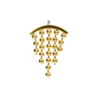 Wildcat® Helix -osa 750-kultaa Kultainen Helix-piercing-osa palloilla valkoisella taustalla