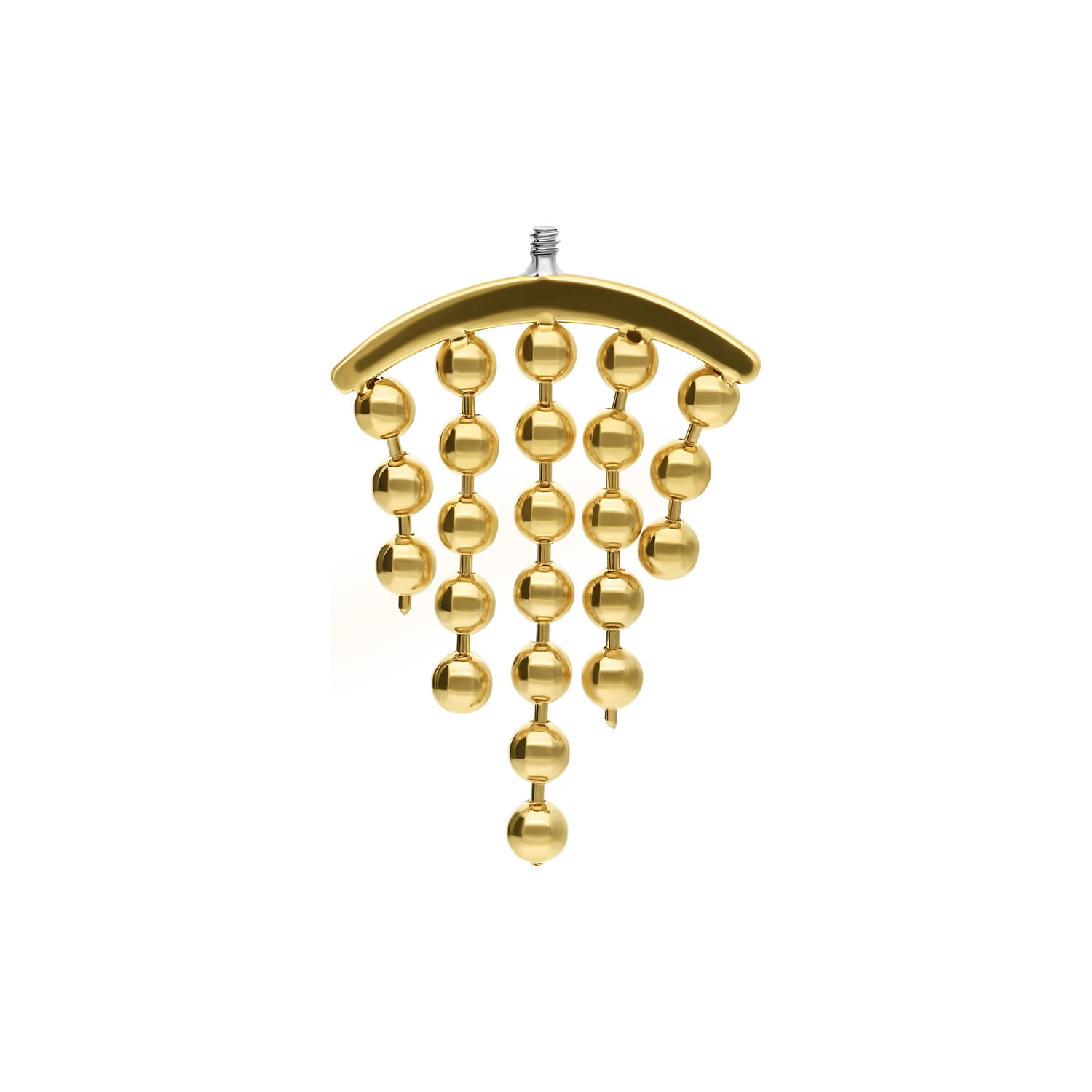 Wildcat® Helix -osa 750-kultaa Kultainen Helix-piercing-osa palloilla valkoisella taustalla