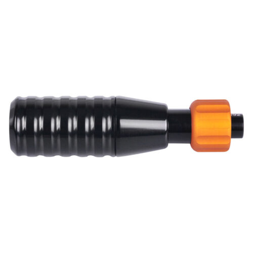 Musta HAWK Kädensija 22mm oranssilla korostuksella valkoisella taustalla