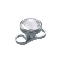 Jewelled Anchor with 2 holes 1.6 - microdermal ankkuri