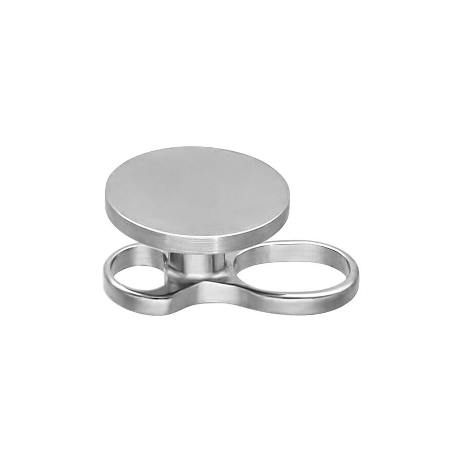 Face Dermal Anchor 3,0 mm TiGlo Kristalli Hopeinen Face Dermal Anchor 3,0 mm TiGlo kristallilla valkoisella taustalla