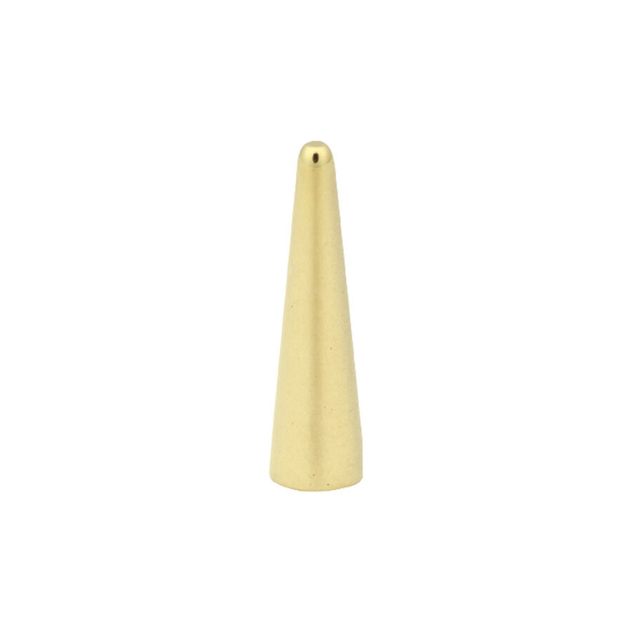 Kultainen titaani lävistys piikki 2.5 x 9.0 mm Kultainen titaani lävistys piikki kartiomaisella muodolla valkoisella taustalla