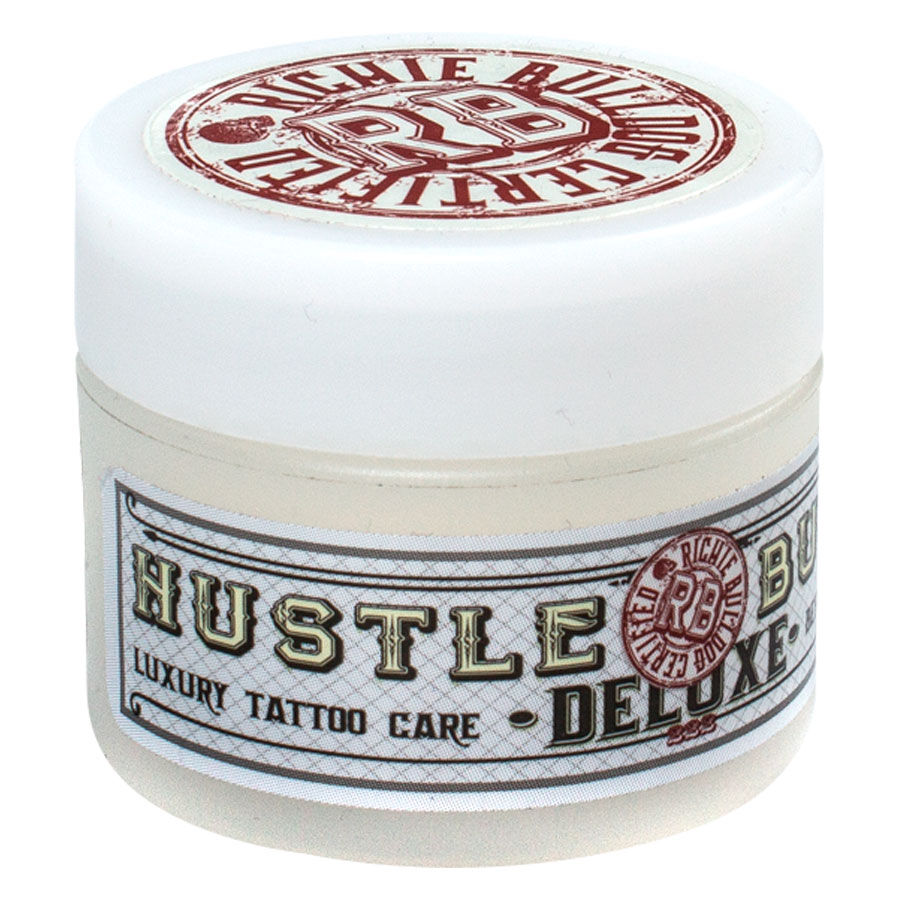 Hustle Butter Deluxe valkoisessa purkissa, 30 ml, neutraalilla taustalla