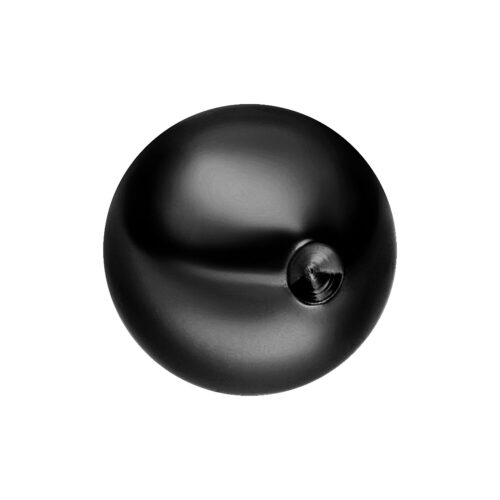 Musta titaani Clip-In pallo valkoisella taustalla, koko 3-5 mm