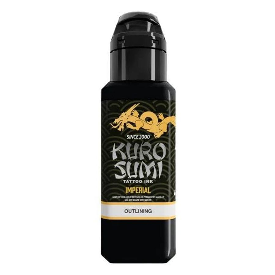 Kuro Sumi Tatuointimuste Musta 44ml Kuro Sumi Imperial Outlining Tatuointimuste Pullo, musta, 44ml