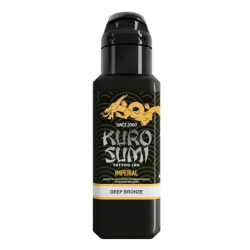 Kuro Sumi Syväpronssi Tattoo Mustepullo valkoisella taustalla