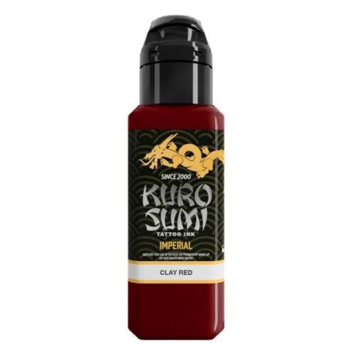 Punainen tatuointiväri Kuro Sumi Imperial Clay Red valkoisella taustalla