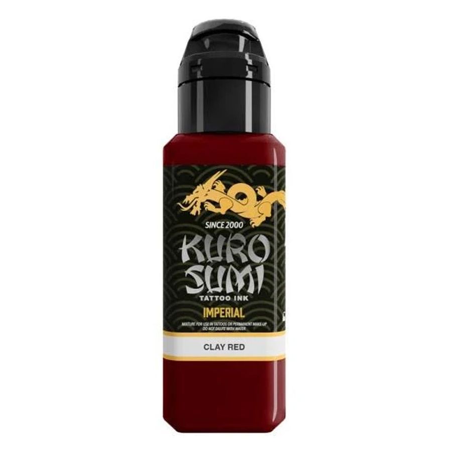Kuro Sumi Imperial Clay Red tatuointiväri Punainen tatuointiväri Kuro Sumi Imperial Clay Red valkoisella taustalla
