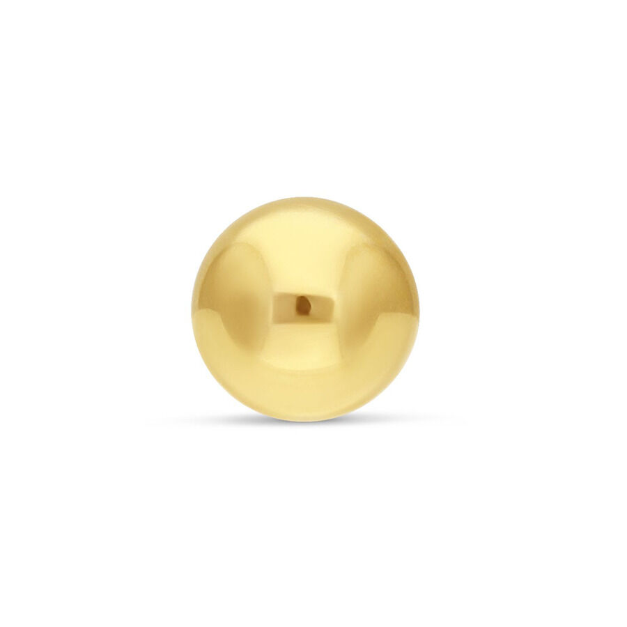 Kultainen 18k Basic Ball -lisäosa Kultainen pallolisäosa 750-kultaa valkoisella taustalla