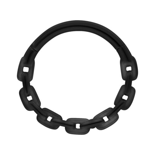 Musta Anchor Chain Clicker, 12 mm sisähalkaisija, valkoisella taustalla