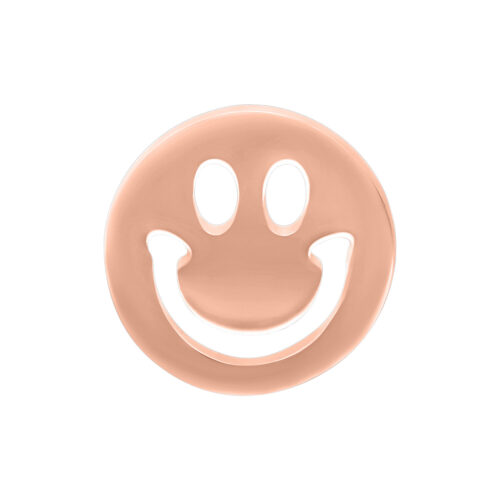Ruusuinen Smiley -lisäosa Push Fit -koruihin valkoisella taustalla