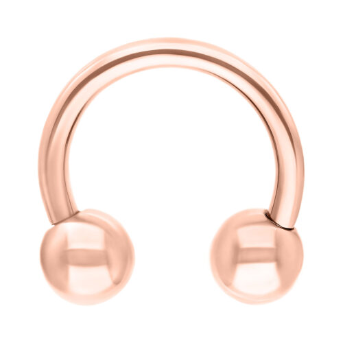 Ruusuinen Circular Barbell titaanista valkoisella taustalla