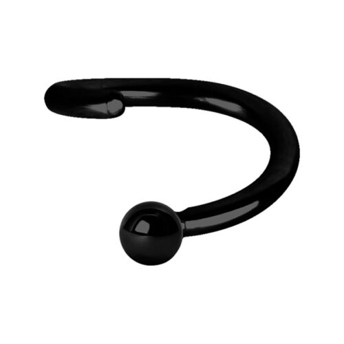 Musta Continuous Ball Closure -rengas kirurginteräksestä pallolukolla