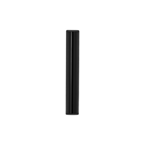 Musta titaaninen lävistystanko, 14 mm pitkä, valkoisella taustalla